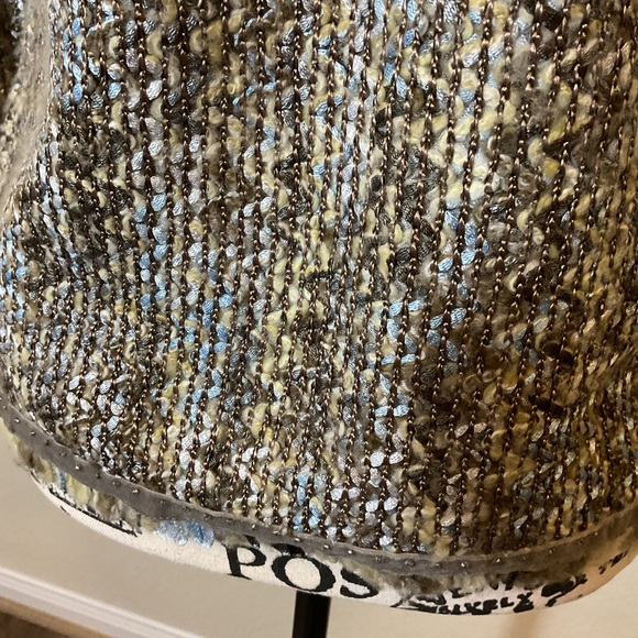 Sigrid Olsen Womens Brown Blue Chevron Long Sleeve Open Front Jacket Size Small - Picture 5 of 9